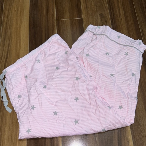 3X star pink striped pajama capri pants - Picture 1 of 2